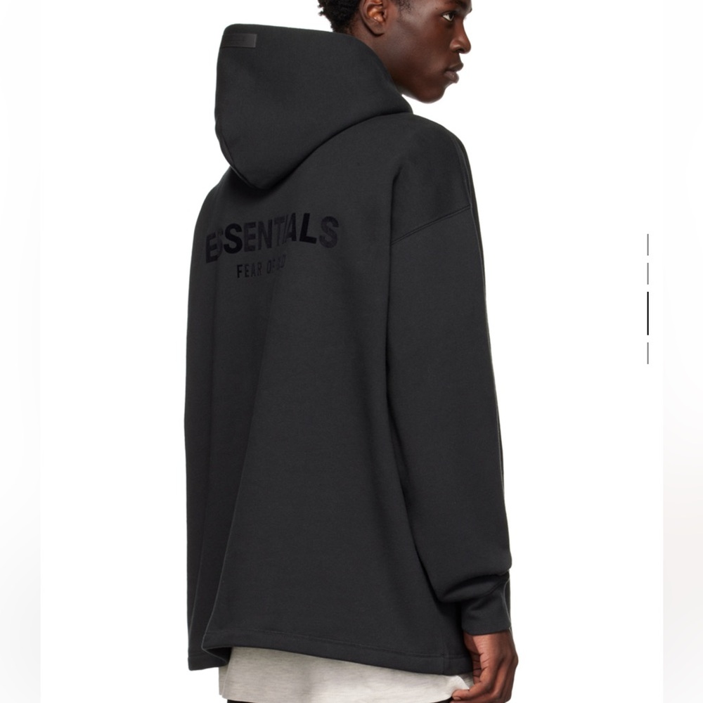 FEAR OF GOD ESSENTIALS, Black Relaxed Hoodie